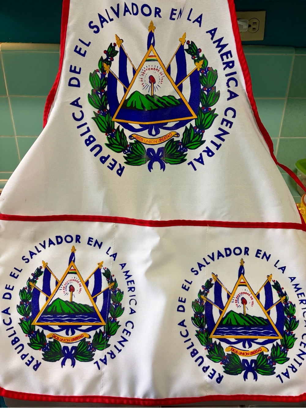 Holiday Apron with folk celebration of El Salvador